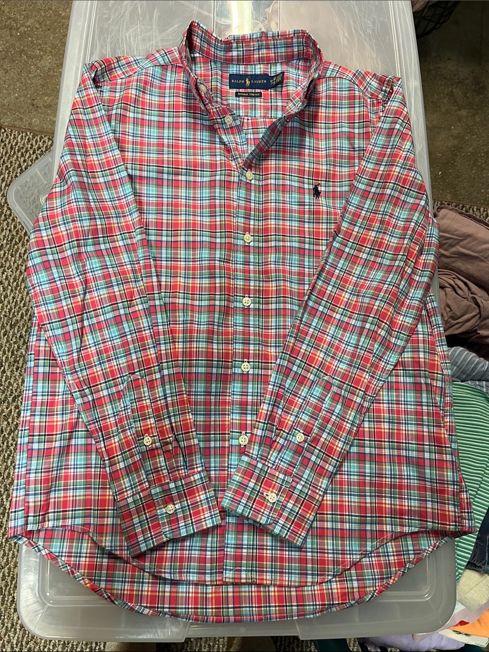 Boys Ralph Lauren Red Plaid Button-Down Shirt